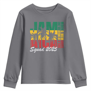 Family Vacation Jamaica 2025 Youth Sweatshirt Matching Girls Trip Jamaica Squad TS10 Charcoal Print Your Wear