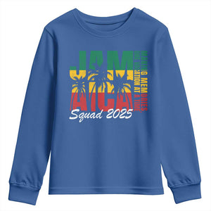 Family Vacation Jamaica 2025 Youth Sweatshirt Matching Girls Trip Jamaica Squad TS10 Royal Blue Print Your Wear