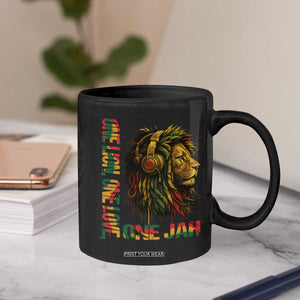 One Love Rasta Lion Coffee Mug Rastafari Reggae Jamaica Roots Lion of Judah Dreadlocks TS10 Print Your Wear