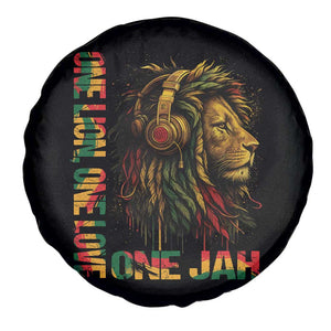 One Love Rasta Lion Spare Tire Cover Rastafari Reggae Jamaica Roots Lion of Judah Dreadlocks TS10 Print Your Wear