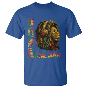 One Love Rasta Lion T Shirt Rastafari Reggae Jamaica Roots Lion of Judah Dreadlocks TS10 Royal Blue Print Your Wear