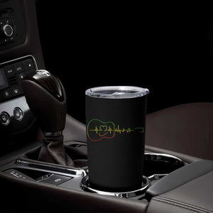 Guitar Rastafari Heartbeat Tumbler Cup Jamaica ECG Pulse Rasta Reggae Music Vibes TS10 Print Your Wear
