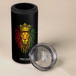 Rasta Reggae Lion 4 in 1 Can Cooler Tumbler Jamaican Pride Lion of Judah Gift for Rastafari TS10 Print Your Wear