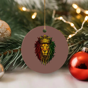 Rasta Reggae Lion Ceramic Ornament Jamaican Pride Lion of Judah Gift for Rastafari TS10 1pc Mocha Print Your Wear