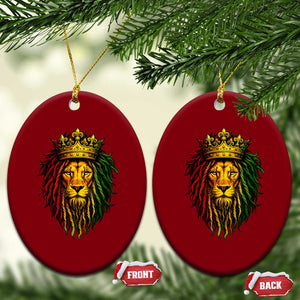 Rasta Reggae Lion Ceramic Ornament Jamaican Pride Lion of Judah Gift for Rastafari TS10 Print Your Wear