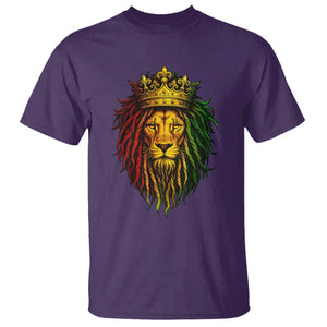 Rasta Reggae Lion T Shirt Jamaican Pride Lion of Judah Gift for Rastafari TS10 Purple Print Your Wear