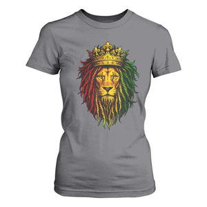 Rasta Reggae Lion T Shirt For Women Jamaican Pride Lion of Judah Gift for Rastafari TS10 Charcoal Print Your Wear
