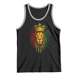 Rasta Reggae Lion Tank Top Jamaican Pride Lion of Judah Gift for Rastafari TS10 Black Athletic Heather Print Your Wear