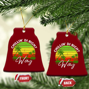 Jamaican Reggae Vibes Ceramic Ornament Retro Rasta Sunset Chill Chillin Di Right Way TS10 Print Your Wear