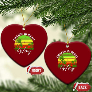 Jamaican Reggae Vibes Ceramic Ornament Retro Rasta Sunset Chill Chillin Di Right Way TS10 Print Your Wear
