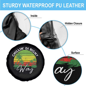 Jamaican Reggae Vibes Spare Tire Cover Retro Rasta Sunset Chill Chillin Di Right Way TS10 Print Your Wear