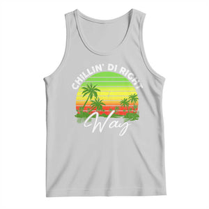 Jamaican Reggae Vibes Tank Top Retro Rasta Sunset Chill Chillin Di Right Way TS10 Ash Print Your Wear