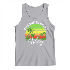 Jamaican Reggae Vibes Tank Top Retro Rasta Sunset Chill Chillin Di Right Way TS10 Athletic Heather Print Your Wear