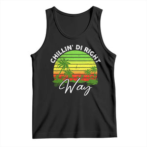 Jamaican Reggae Vibes Tank Top Retro Rasta Sunset Chill Chillin Di Right Way TS10 Black Print Your Wear