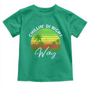 Jamaican Reggae Vibes Toddler T Shirt Retro Rasta Sunset Chill Chillin Di Right Way TS10 Irish Green Print Your Wear