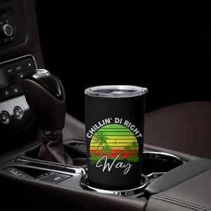 Jamaican Reggae Vibes Tumbler Cup Retro Rasta Sunset Chill Chillin Di Right Way TS10 Print Your Wear