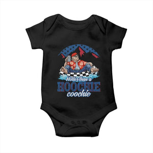 Trump Hotter Than A Hoochie Coochie Baby Onesie TS10 Black Print Your Wear