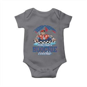 Trump Hotter Than A Hoochie Coochie Baby Onesie TS10 Charcoal Print Your Wear