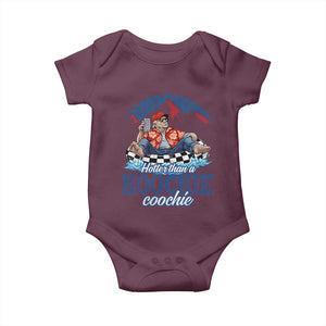 Trump Hotter Than A Hoochie Coochie Baby Onesie TS10 Maroon Print Your Wear