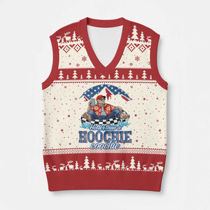 Trump Hotter Than A Hoochie Coochie V-Neck Knit Sweater Vest TS10 Beige Red Print Your Wear