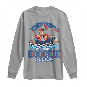 Trump Hotter Than A Hoochie Coochie Long Sleeve Shirt TS10 Sport Gray Print Your Wear