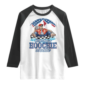 Trump Hotter Than A Hoochie Coochie Raglan Shirt TS10 White Black Print Your Wear