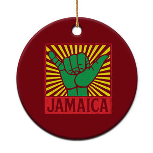 Jamaica Rasta Shaka Sign Ceramic Ornament Retro Reggae Vibes TS10 1pc Red Print Your Wear