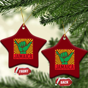 Jamaica Rasta Shaka Sign Ceramic Ornament Retro Reggae Vibes TS10 Print Your Wear