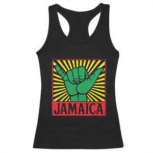 Jamaica Rasta Shaka Sign Racerback Tank Top Retro Reggae Vibes TS10 Black Print Your Wear
