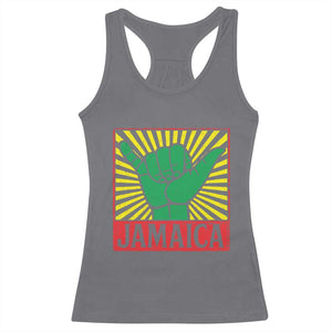 Jamaica Rasta Shaka Sign Racerback Tank Top Retro Reggae Vibes TS10 Charcoal Print Your Wear