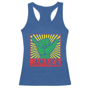 Jamaica Rasta Shaka Sign Racerback Tank Top Retro Reggae Vibes TS10 Royal Blue Print Your Wear