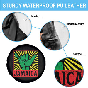 Jamaica Rasta Shaka Sign Spare Tire Cover Retro Reggae Vibes TS10 Print Your Wear