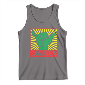 Jamaica Rasta Shaka Sign Tank Top Retro Reggae Vibes TS10 Deep Heather Print Your Wear