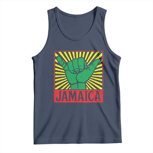 Jamaica Rasta Shaka Sign Tank Top Retro Reggae Vibes TS10 Navy Print Your Wear