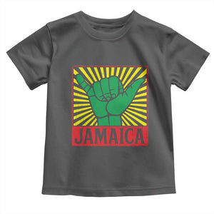 Jamaica Rasta Shaka Sign Toddler T Shirt Retro Reggae Vibes TS10 Dark Heather Print Your Wear