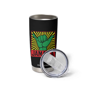 Jamaica Rasta Shaka Sign Tumbler Cup Retro Reggae Vibes TS10 Print Your Wear