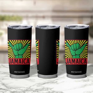 Jamaica Rasta Shaka Sign Tumbler Cup Retro Reggae Vibes TS10 Print Your Wear