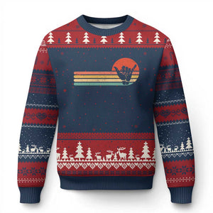 Shaka Hand Ugly Christmas Sweater Retro Vintage Shaka Sign Rasta Hawaii Hawaiian TS10 Navy Red Print Your Wear