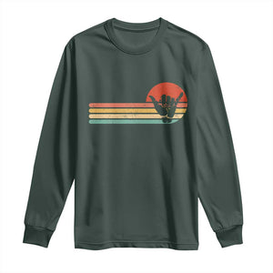 Shaka Hand Long Sleeve Shirt Retro Vintage Shaka Sign Rasta Hawaii Hawaiian TS10 Dark Forest Green Print Your Wear