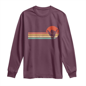 Shaka Hand Long Sleeve Shirt Retro Vintage Shaka Sign Rasta Hawaii Hawaiian TS10 Maroon Print Your Wear