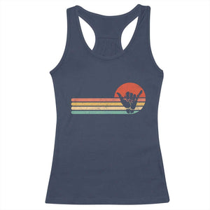 Shaka Hand Racerback Tank Top Retro Vintage Shaka Sign Rasta Hawaii Hawaiian TS10 Navy Print Your Wear