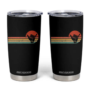 Shaka Hand Tumbler Cup Retro Vintage Shaka Sign Rasta Hawaii Hawaiian TS10 Black Print Your Wear