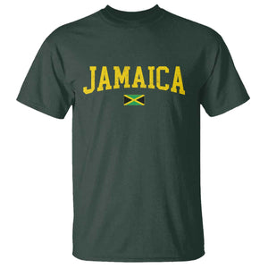 Vintage Jamaica T Shirt Retro Jamaican Flag National Pride Vacation TS10 Dark Forest Green Print Your Wear