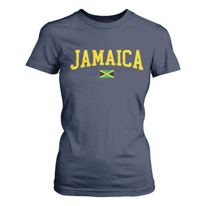 Vintage Jamaica T Shirt For Women Retro Jamaican Flag National Pride Vacation TS10 Navy Print Your Wear