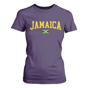 Vintage Jamaica T Shirt For Women Retro Jamaican Flag National Pride Vacation TS10 Purple Print Your Wear