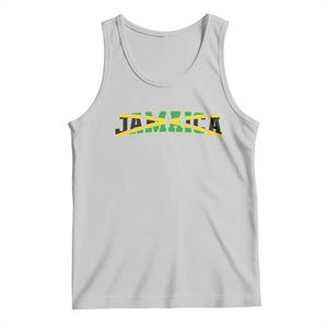 Jamaican Pride Tank Top Retro Jamaica Flag Distressed Varsity Lettering Style TS10 Ash Print Your Wear