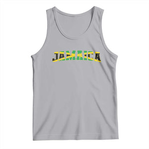 Jamaican Pride Tank Top Retro Jamaica Flag Distressed Varsity Lettering Style TS10 Athletic Heather Print Your Wear