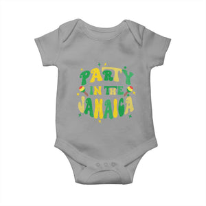 Party in The Jamaica Baby Onesie Funny Jamaican Independence Day TS10 Sport Gray Print Your Wear