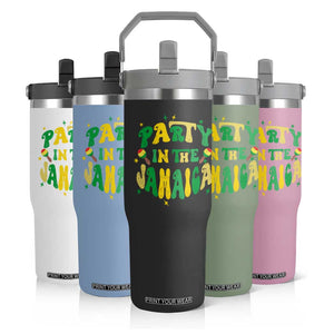 Party in The Jamaica Flip Straw Tumbler Funny Jamaican Independence Day TS10 Print Your Wear