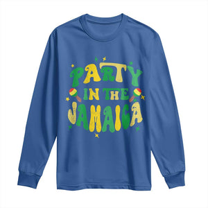 Party in The Jamaica Long Sleeve Shirt Funny Jamaican Independence Day TS10 Royal Blue Print Your Wear